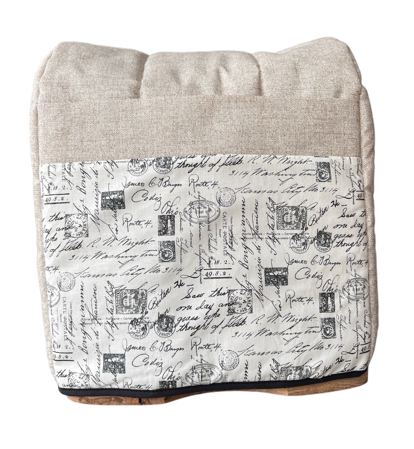 Funda beige cartas