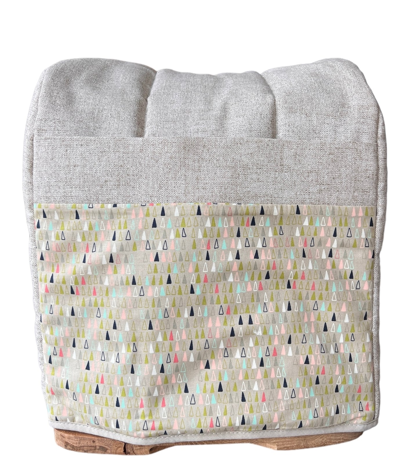 Funda beige triángulos