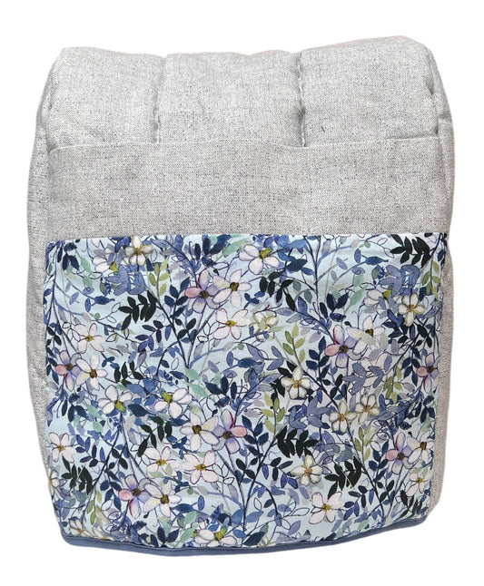 Funda gris floral lila