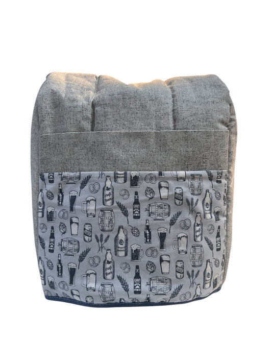 Funda lona gris botellas