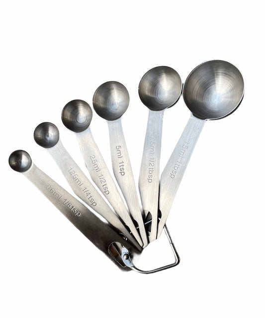 Set 6 cucharas medidoras acero inoxidable